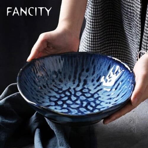 FANCITY Creative Japanese ceramic tableware special-shaped bowl soup bowl vegetable bowl fruit bowl salad bowl plate rice bowl
