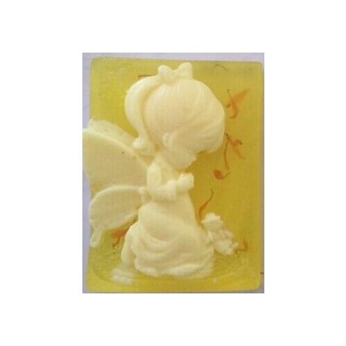 Pray girl angel modelling 3D soap mold Cake decoration mold Cake mold manual Handmade soap mold candle NO.:SO137