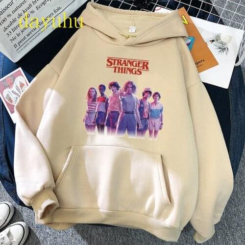 Oversized Stranger Things Season 3 Hoodies Eleven Graphic Sweatshirts Women Funny Hoodie Harajuku Clothes Hood Female Tops