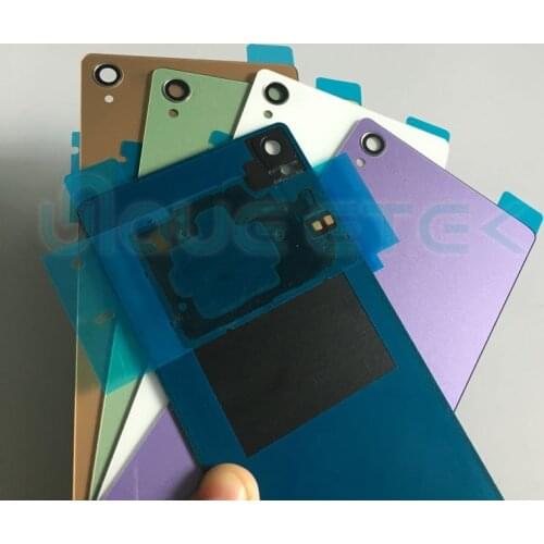 New For Sony Xperia Z3 Back Glass D6603 D6653 Battery Cover Back Glass Door Housing Repalcement Parts with NFC Antenna