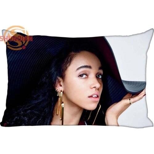 New Custom FKA Twigs Pillowcase Zippered Rectangle Pillow Cover Cases Size 45X35cm,40x60cm,45X75cm,50X75cm(Two sides)