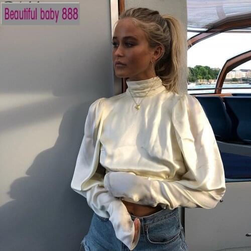 Meqeiss Autumn Winter Women Elegant tops blue Khaki Wild Backless Long-Sleeve T Shirt lady Temperament Was Thin home clothing