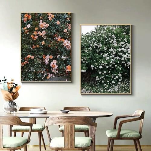 Flower Plant Nordic Poster Print Modern Home Decor Scandinavian Green Leaves Decorative Picture Bedroom Wall Art Canvas Painting