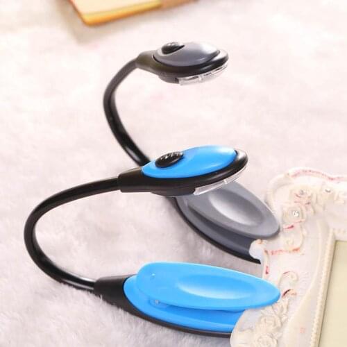 Awesome LED Clip Booklight Portable Reading Light Lamp Flexible Gooseneck Random Color Reading Lamp With Built-in Battery