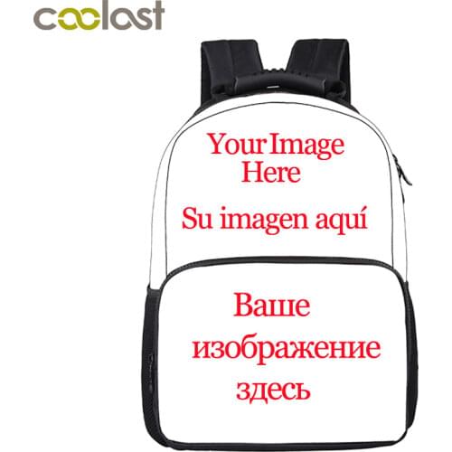 Customize Your Name Logo Image Backpack Men Women Travel Bags Children School Bags for teenager boy girl school Backpack Bookbag