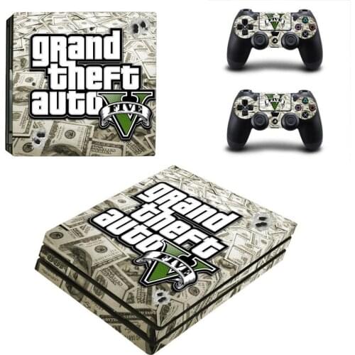 Grand Theft Auto V GTA 5 PS4 Pro Sticker Play station 4 Skin Sticker Decals For PlayStation 4 PS4 Pro Console & Controller Skins