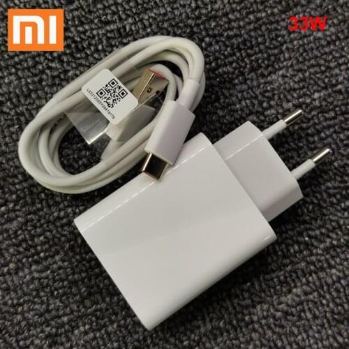 Xiaomi Fast Charger 33W QC4.0 Quick Charge Adapter 5A Type C for Mi 11 10 9 10t pro note10 lite F2 X3 Redmi Note 9 9S 10 K40 Pro