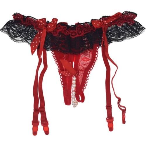 Womens Sexy Lingerie Lace Garter Suspenders Transparent Underwear Adjustable Double Breasted Waist Belt For Stockings