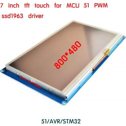 7.0" inch TFT LCD Display 800*480 Touch Panel Module xpt2046 or No touch SSD1963 drvier 8080 Parallel 16bit For 51/AVR/STM32