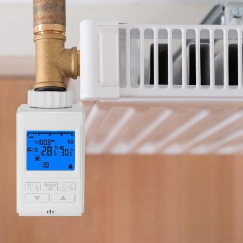 LCD Radiator Actuator Valves Temperature Controlled Electric Actuator with Week Programming