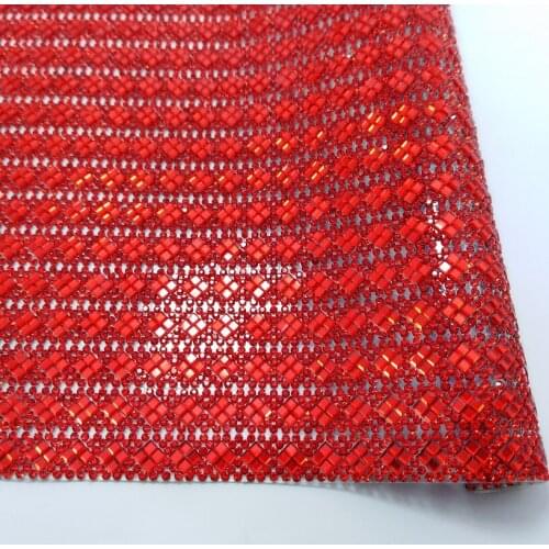 1PC SIZE 20X24CM RED Diamond Glitter Leather 2S10C