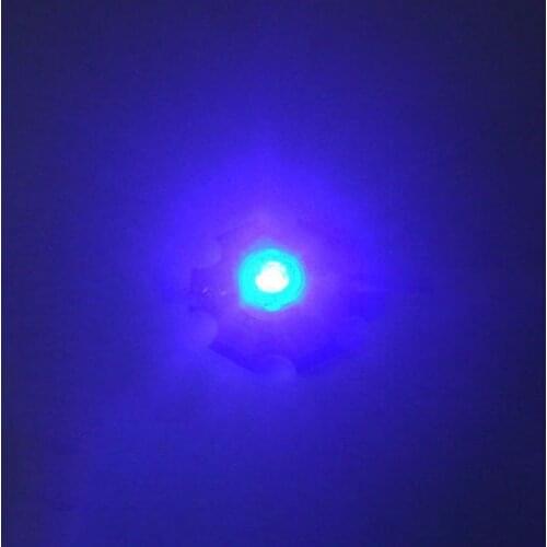 10pcs / lot 20mm Star Base 1W Royal Blue 445nm~455nm 3V~3.4V 300mA ~ 350mA Plant Grow LED Light Lamp Emitter