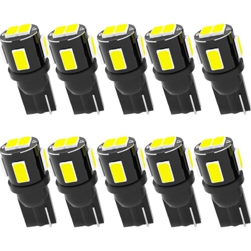 10X T10 W5W New Super Bright LED Car Parking Lights WY5W 168 501 2825 Auto Wedge Turn Side Bulbs Car Interior Reading Dome Lamp
