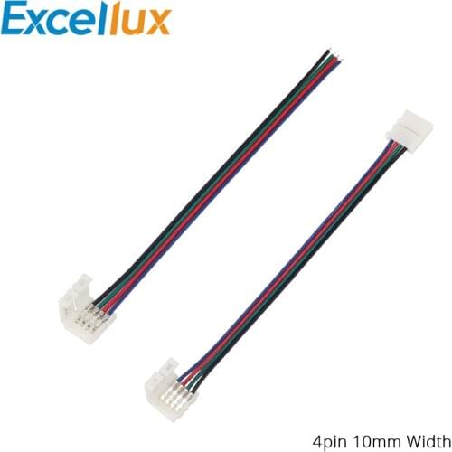5pcs Free Soldering 4PIN RGB Connector Led Strip Accessories Corner Connector 10mm For Led Strip 5050 RGB Strip Connector