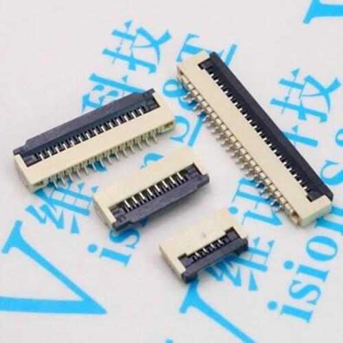5pcs FPC Connector Socket FFC 1.0MM Clamshell Bottom Contact Type 4P 6P 8P 10P 12P 14P 16P 18P 20P 22P 24P 26P 28P P 30P 32P