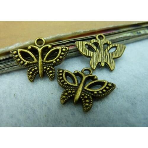 60pcs15*20mm Ancient bronze butterfly pendants Wholesale DIY jewellery accessories