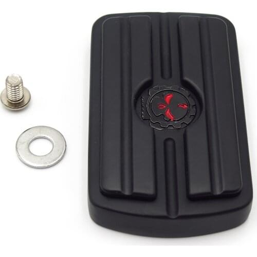 Aftermarket free shipping motorcycle parts BLACK for Harley Davidson Touring Softail Brake Pedal Large Pad H-D Willie