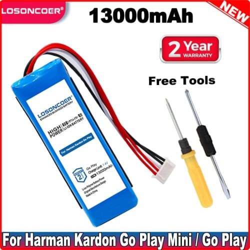 13000mAh GSP1029102 01 Battery For Harman Kardon Go Play Mini Speaker Li-Polymer Lithium Polymer For JBL Go Play Battery