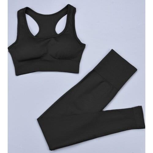 Seamless Women Yoga Set Workout Shirts Sport Pants Bra Gym Clothing Short Crop Top High Waist Running Leggings Sports Set