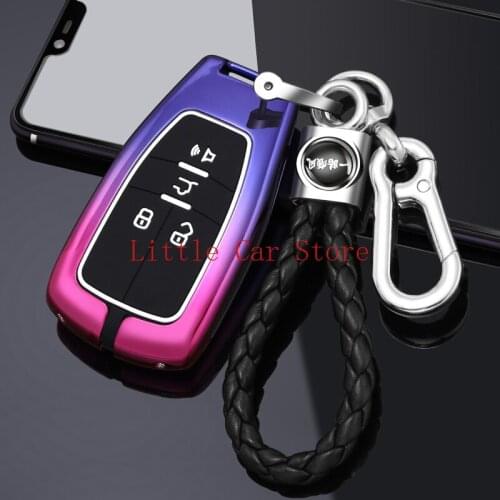 Metal Key Fob Cover For BAIC D50 D70 BJ40 EU5 S50 Key Fob Case Holder Accessories