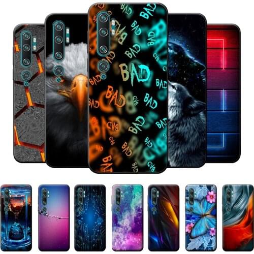 Case For Xiaomi CC9 Pro Case Xiaomi CC9 Pro Black TPU Case Xiaomi CC9 Pro Cat Silicone Soft Phone Cover For Xiaomi CC9 Pro Funda