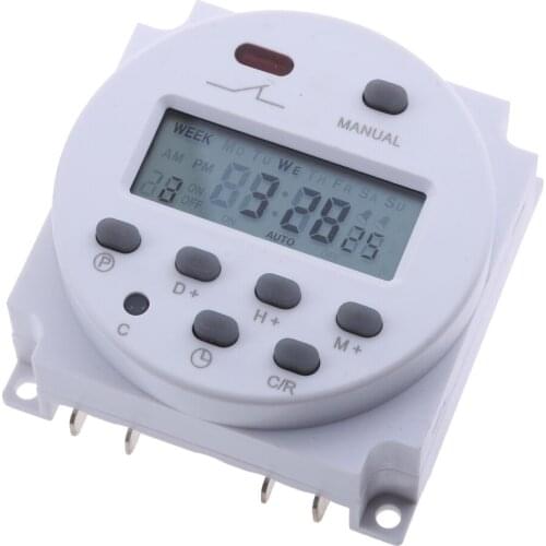 DC 12V Digital LCD Programmable Timer Relay Time of Weekly Electronic 7Days