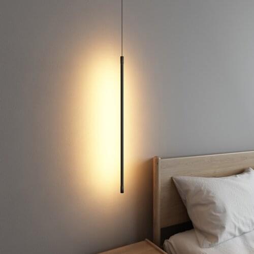 Nordic Art Cylindrical Line LED Aluminum Pendant Lights Lighting Modern Living Room Bedroom Bedside Indoor Decor Pendant Lamps