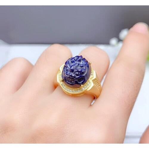 Elegant Gift for Anniversary Most Popular Natural And Real Sapphire Ring 925 Sterling Silver