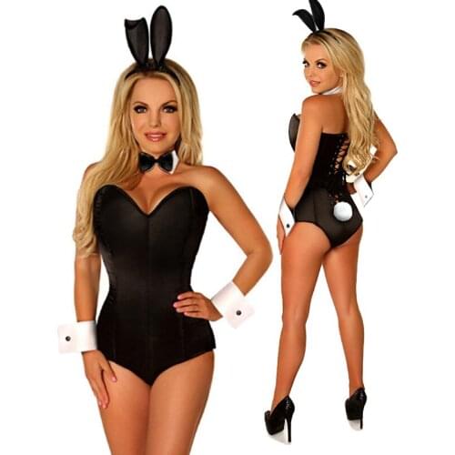 Carnival Halloween Lady Sexy Corset Bunny Girl Costume Easter Bunny Girl Nightclub Playsuit Cosplay Fancy Party Dress