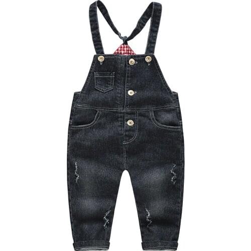 Baby Overalls 2019 Autumn Girls Jumpsuit Fashion Toddler Infant Boys Denim Suspender Overalls Kids Strap Trousers for Girls 1-4Y