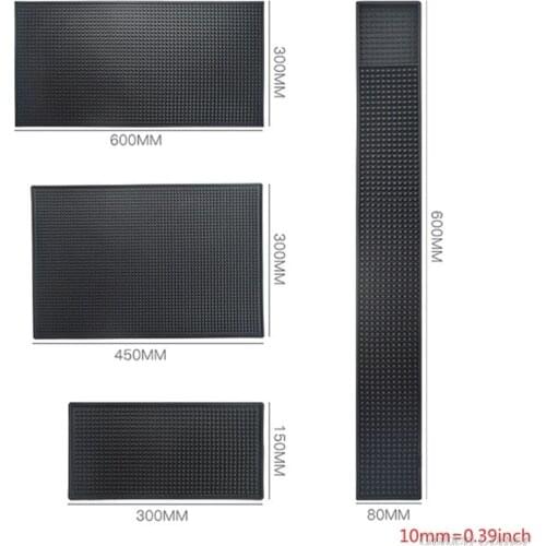 Black Bar Mat Rubber Bar Service Spill Mat Rubber Bar Mat Bar Runner Glass Drip Tray Beer Drink Rail Bars Service Mat D28 20