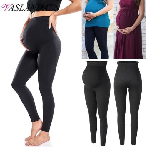 Maternity Leggings Over The Belly Pregnancy Pants High Waist Belly Support Tights for Mothers Pregnant Women Body Shaping Pants