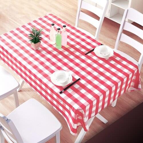 Hot! Weddings Home Decoration Outdoor Picnic BBQ Decoration Cheap Disposable Thickening Red Checkered Tablecloth Party