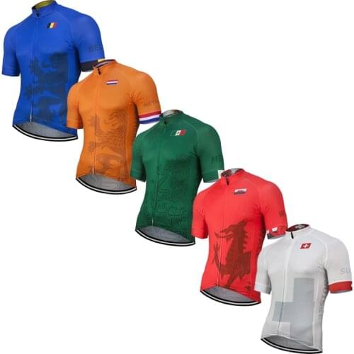 New Team 2021 Netherlands Belgium Switzerland Mexico Men Cycling Jersey Summer Short Breathable Customized Multi style Quick Dry