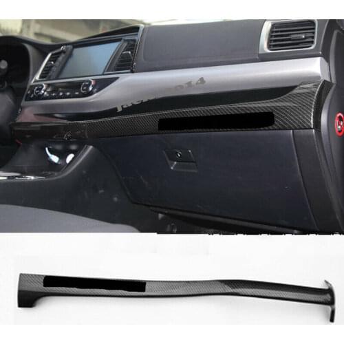 Carbon Fiber Center Console Panel Cover Trim Fit for Toyota highlander 2015 2016 2017 2018