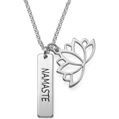 AIYANISHI 925 Sterling Silver Customized Necklaces Personality Engraved Name Date Chain Bar Necklaces Pendant Men Women Gifts