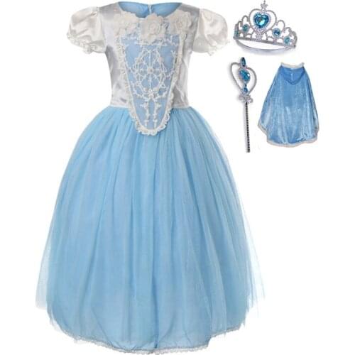 Girls dress Elsa princess dress Christmas Dresses for girls New Years costume Party kids clothing chilren cosply clothes Tutu
