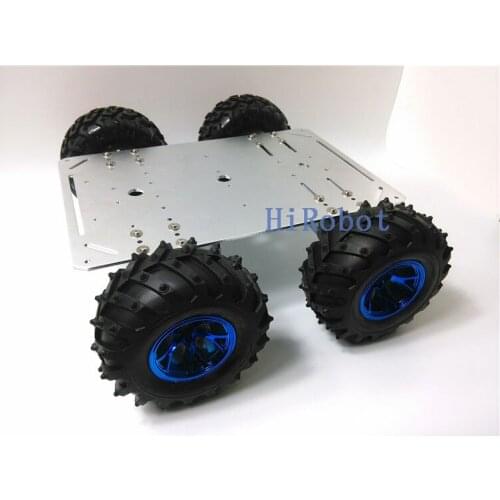 C500 4WD Car, High torque Motor, Silver metal Chassis, 130mm Big wheel / Tyre, for DIY Smart car, Robot Competition