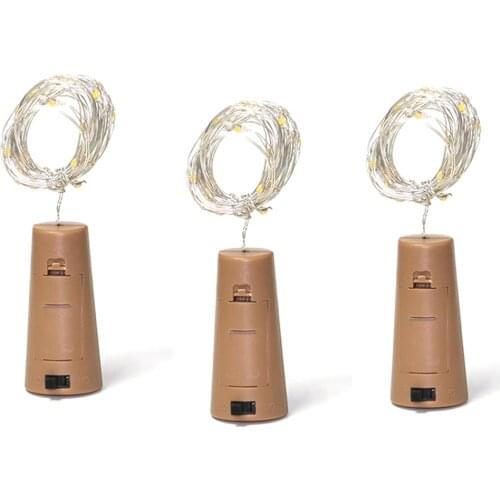 Cork Shaped Bottle String Lights Bottle Fairy Light Bottle Set Stopper LED Lamp Vintage Cover Bulb Guard Lamp Pendant