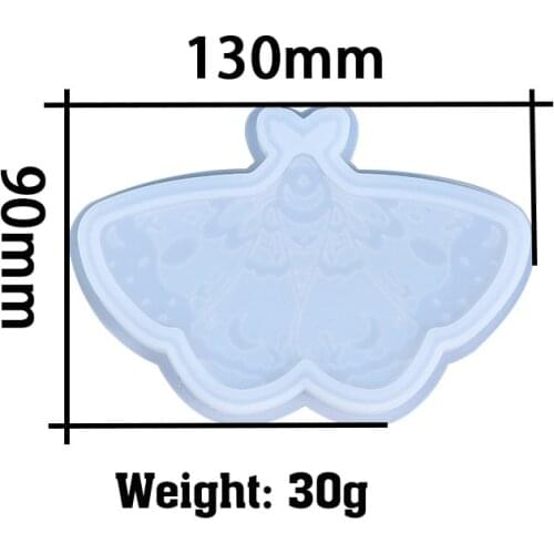 Silicone Butterfly Moth Shape Coaster Mould DIY Crystal Epoxy Resin Cup Tray Mat Coaster Mold Reusable