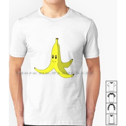 Slippery Banana T Shirt 100% Cotton Banana Cute Yellow Kart Food Wii Ps4 Video Game Fruit Meme Vine Viral Proper Throwback