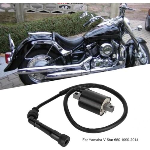 Motorcycle Ignition Coil Replacement Accessory Fit for Yamaha V Star 650 1999 2000 2001 2002 -2014