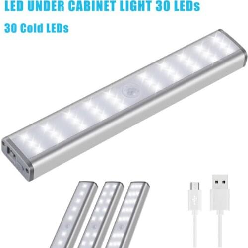30LEDs PIR LED Motion Sensor Light Cupboard Wardrobe Bed Lamp LED Under Cabinet Wardrobe Night Light For Closet Stairs Kitchen
