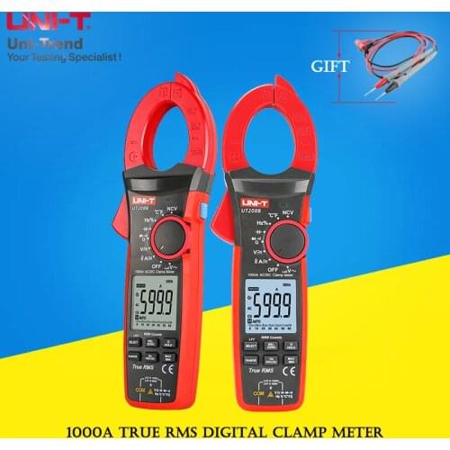 UNI-T UT206B UT207B UT208B 1000A True RMS Digital Clamp Meter; automatic range electrician maintenance universal meter