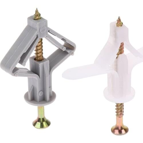 10/20Pcs Expansion Drywall Anchor Kit With Screws Self Drilling Wall Home Pierced Hardware Accessories