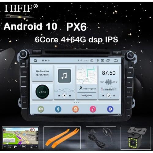 2 Din Android 10 Car DVD GPS Navigation For VW Passat B6 amarok volkswagen Skoda Octavia 2 superbseat leon golf 5 6 Multimedia