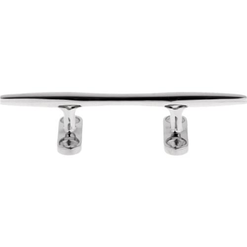 2pieces Stainless Steel Marine Boat Yacht Deck Dock Sleek Line Rope Cleat 8"