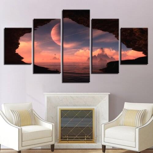 5 pcs diamond painting multi-panel Space Planet In The Sky mosaic diamond embroidery full drill square round diamond art 5d diy