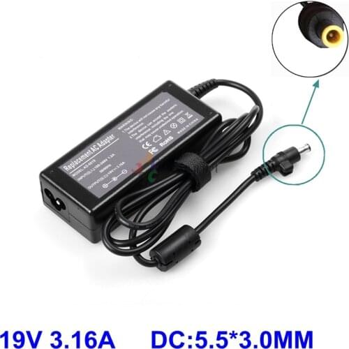19V 3.16A 60W AC Adapter Power Supply for Samsung NP300E5A NP300E5A-A01U NP300V5A NP350U2B Laptop Charger