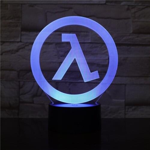 Free Drop Shipping Color changing Flashing lambda lambd 3D acrylic LED Night Light touch sensitive LED Cetacean USB Lamp 2432